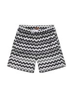 Missoni Kids short de bain bicolore à lien de resserrage - Noir - thumbnail