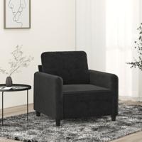 Fauteuil 60 cm fluweel zwart