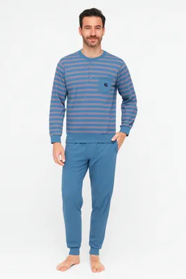 Gentlemen heren pyjama Warme Dikke Tricot - Double jersey