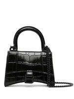 Balenciaga mini sac à main Hourglass embossé - Noir