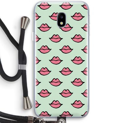 Lipjes: Samsung Galaxy J3 (2017) Transparant Hoesje met koord