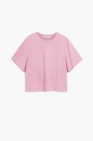 T-shirt met geborduurde bloemen - RED - XL