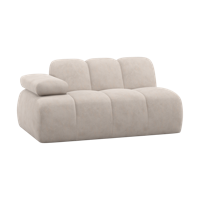 Woood Mojo 1,5-zits bank arm links ribstof Ecru