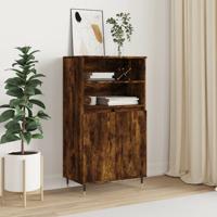 Hoge kast 60x36x110 cm bewerkt hout gerookt eikenkleurig