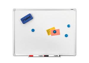 Dahle Whiteboard Basic Board 96150 (b x h) 600 mm x 450 mm Wit Gelakt Horizontaal- of verticaalformaat, Incl. opbergbakje