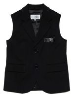 MM6 Maison Margiela Kids gilet à logo brodé - Noir