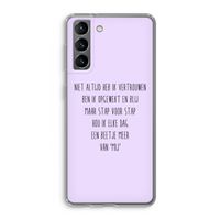 Zelfvertrouwen: Samsung Galaxy S21 Transparant Hoesje