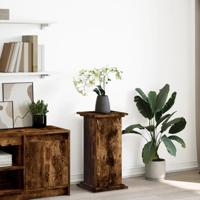 VidaXL Sokkel met opbergruimte 31x30x60 cm bewerkt hout gerookt eiken