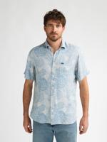 Petrol Shirt Short Sleeve Aop M-1060-sis435 Overhemd 5195 Marble Blue