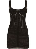 Dolce & Gabbana robe-corset en tulle à coupe courte - Noir - thumbnail