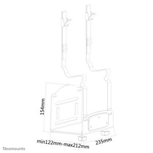 Neomounts CPU-W100BLACK cpu houder wandmontage
