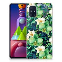 Samsung Galaxy M51 TPU Case Orchidee Groen - thumbnail