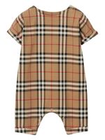 Burberry Kids combishort en coton à motif Vintage Check - Tons neutres