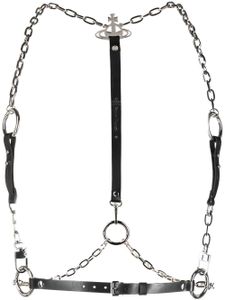 Vivienne Westwood ceinture en cuir à plaque Orb - Noir