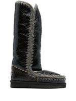 Mou bottes Eskimo en cuir - Noir