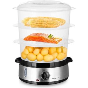 Emerio STC-110590 - Stoomkoker - BPA Vrij - Timer Functie - Akoestisch Alarm - Water Niveau Indicator