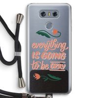 Optimistic flower girl: LG G6 Transparant Hoesje met koord