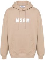 MSGM hoodie en coton à logo imprimé - Tons neutres - thumbnail