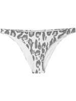 Stella McCartney bas de bikini à imprimé léopard - Argent