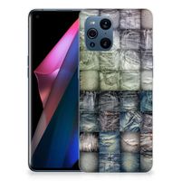 Silicone Back Cover OPPO Find X3 | X3 Pro Spijkerbroeken - thumbnail