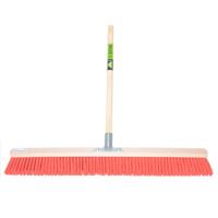 MM Eurotool Bezem 80cm rood nylon stokhouder mm steel 150cm