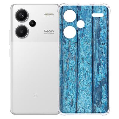 Xiaomi Redmi 13 Pro Plus Hoesje - Wood Blue TPU Antishock