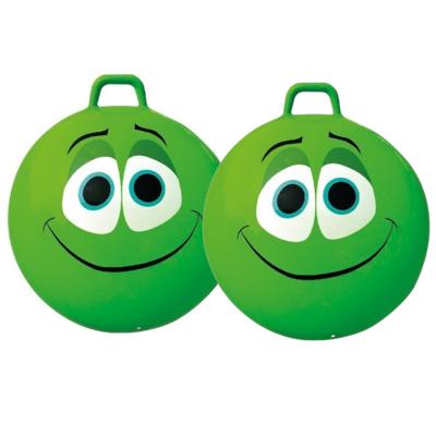 Skippybal Smile Emoticon - 2x - D65 cm - lichtgroen - voor kinderen - buiten speelgoed