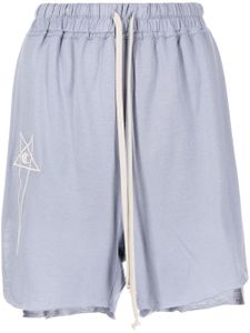 Rick Owens short à logo brodé - Bleu