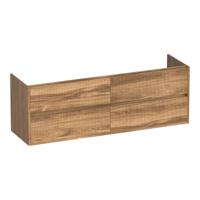 Brauer Adore Wavy - Onderkast - 160 cm - met 4 Softclose Lades Greeploos en 2 Sifon Uitsparingen - Honey