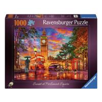 Ravensburger legpuzzel zonsondergang op parliament square, londen, 1000st.