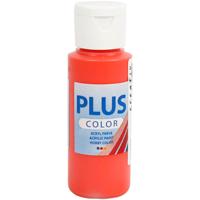 Plus Color acrylverf, brilliant red, 60 ml/ 1 fles