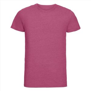 Basic ronde hals t-shirt vintage washed roze voor heren