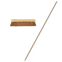 Talen Tools Bezem met zachte vezels - FSC hout - kokos haren - B40 cm - Steel hout 130 cm