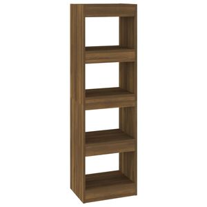 The Living Store Boekenkast Bruineiken - 40 x 30 x 135 cm - Bewerkt Hout