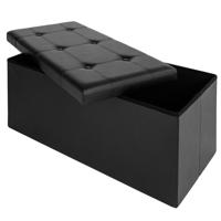 Monzana Zitbank - 80cm - met - opslagruimte - in - Zwart Monzana Zitbank - 80cm - met - opslagruimte - in - Zwart