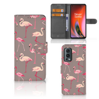 OnePlus Nord 2 5G Telefoonhoesje met Pasjes Flamingo