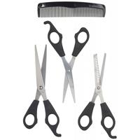 Kappersschaar set - 4-delig - Kapperset - Thuiskapper - Knipscharen - Haarkam - Uitdunkam
