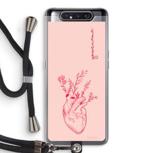 Blooming Heart: Samsung Galaxy A80 Transparant Hoesje met koord