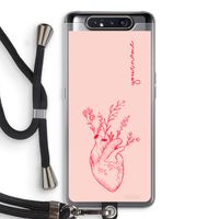 Blooming Heart: Samsung Galaxy A80 Transparant Hoesje met koord