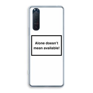 Alone: Sony Xperia 5 II Transparant Hoesje