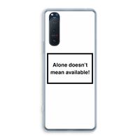 Alone: Sony Xperia 5 II Transparant Hoesje