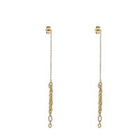 Day&Eve Oorbellen Pull Trough Chunky Chain | Goud