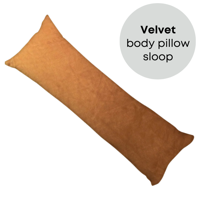 PandaHug Velvet Body Pillow Kussensloop Caramel (45x145 cm)