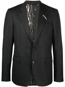 Roberto Cavalli blazer en laine à simple boutonnage - Noir