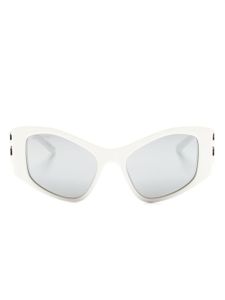 Balenciaga Eyewear lunettes de soleil Dynasty à plaque logo - Blanc