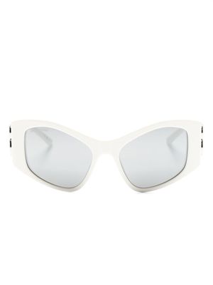 Balenciaga Eyewear lunettes de soleil Dynasty à plaque logo - Blanc