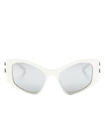 Balenciaga Eyewear lunettes de soleil Dynasty à plaque logo - Blanc