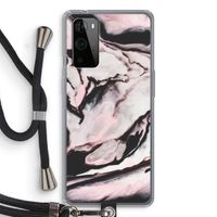 Roze stroom: OnePlus 9 Pro Transparant Hoesje met koord