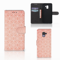 Samsung Galaxy A8 Plus (2018) Telefoon Hoesje Pattern Orange - thumbnail