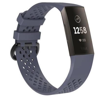 Vierkante gat verstelbare sport polsband voor FITBIT charge 3 (grijs)
